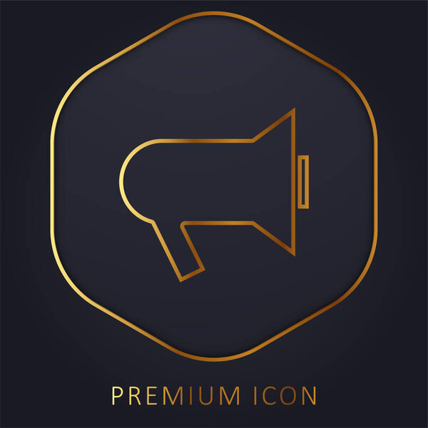 Black Hand Speaker golden line premium logo or icon