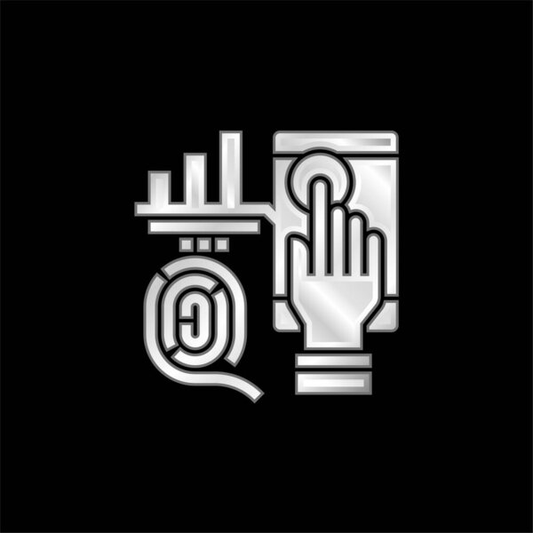 Биометрический серебряный металлический значок