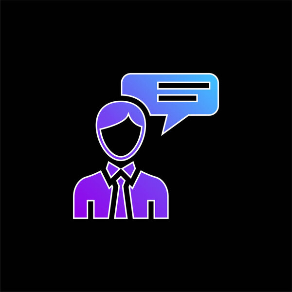 Agent blue gradient vector icon