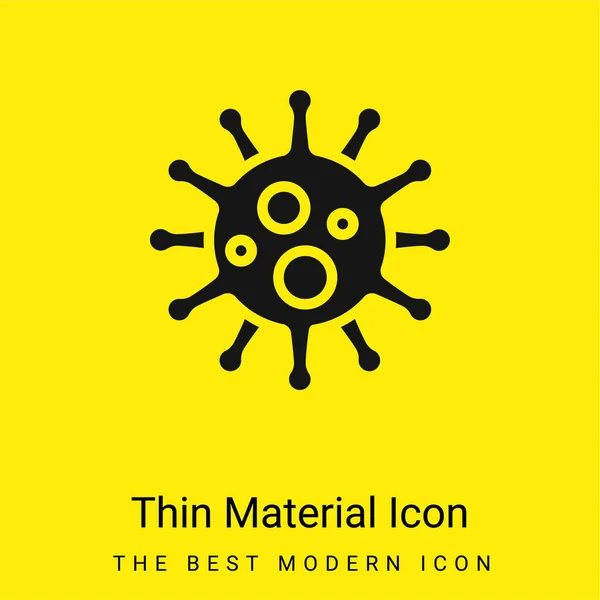 Bacteria Minimal Bright Yellow Material Icon — Stock Vector