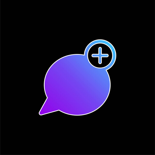 Add Text blue gradient vector icon