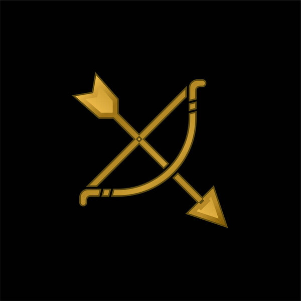 Металлическая икона из лука или вектор логотипа