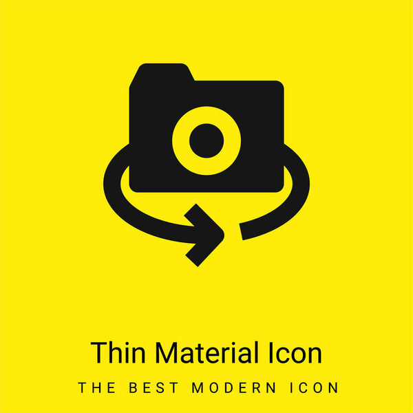 360 Камера минимальный ярко-желтый значок материала