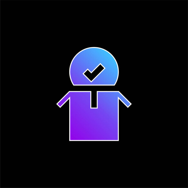 Утвержденный значок синего градиента