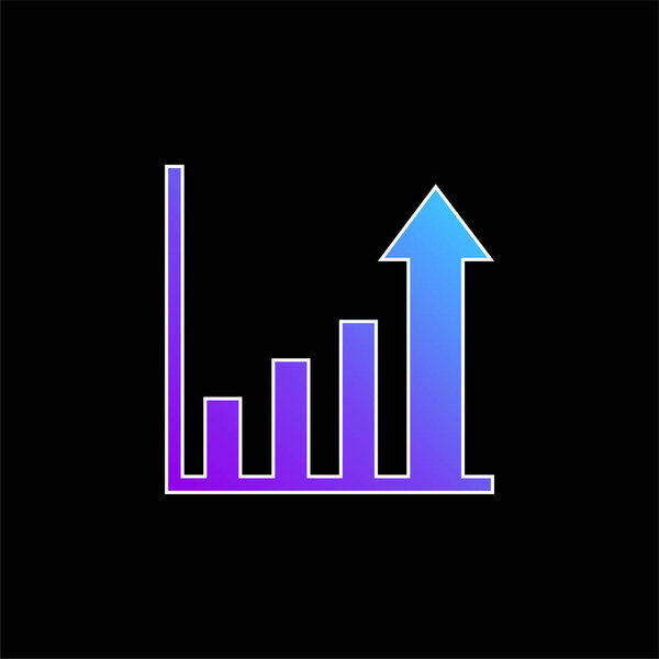 Bar Chart blue gradient vector icon