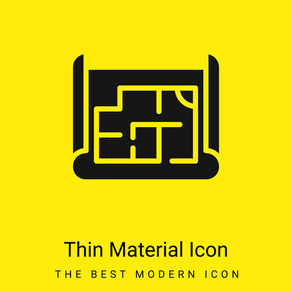 Blueprint minimal bright yellow material icon