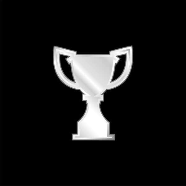 Award Trophy Silhouette silver plated metallic icon