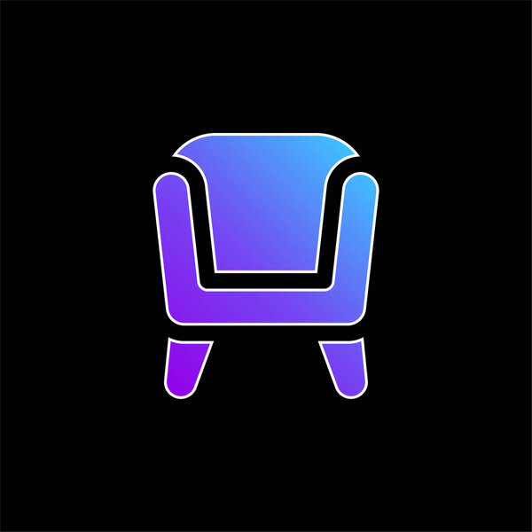 Armchair blue gradient vector icon