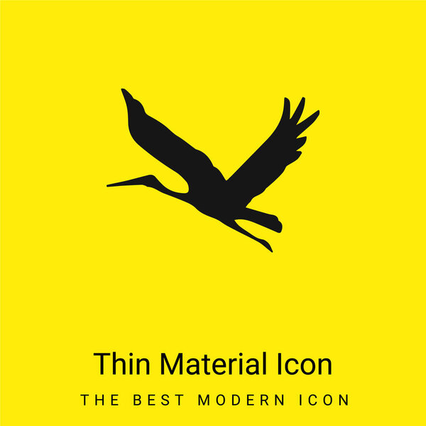 Bird Flying Shape минимальная ярко-жёлтая иконка