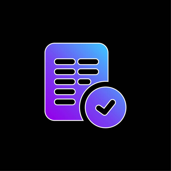 Принять значок синего градиента