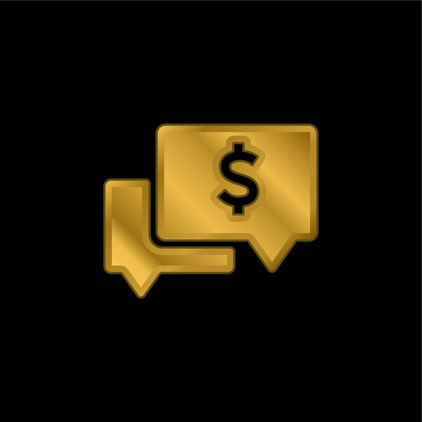 Баланс счета позолоченный иконка или логотип вектор