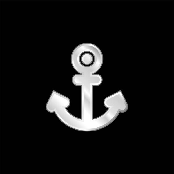 Серебряная икона с татуировкой якоря