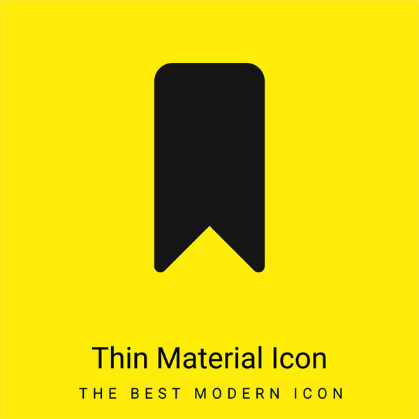 Bookmark minimal bright yellow material icon