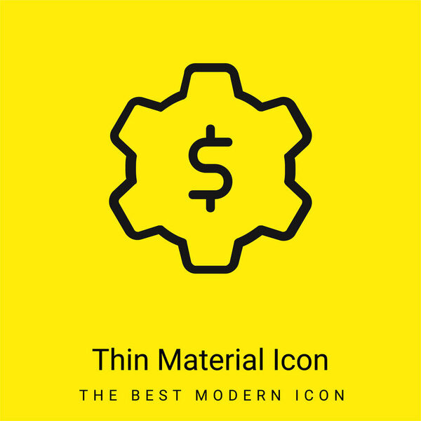 Application Settings minimal bright yellow material icon