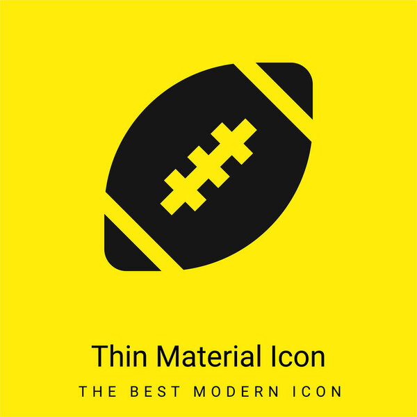 American Football minimal bright yellow material icon
