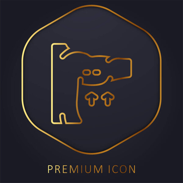 Arm golden line premium logo or icon