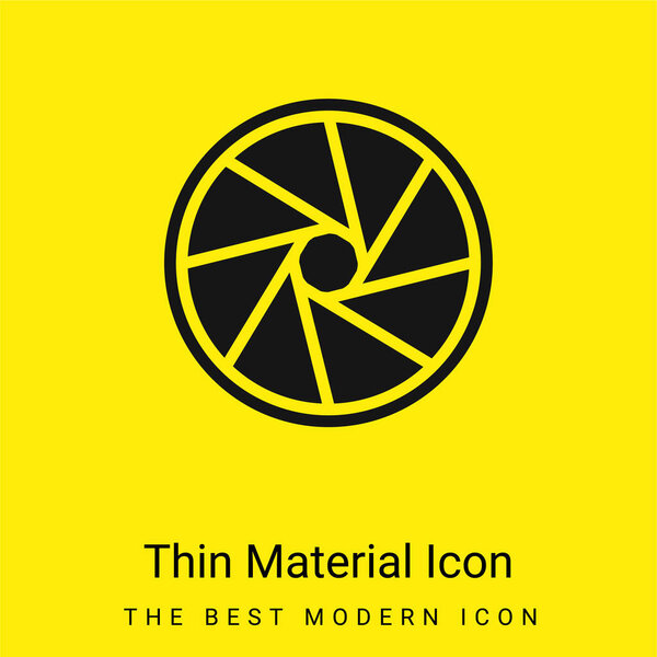 Aperture minimal bright yellow material icon