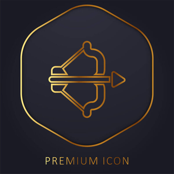 Bow golden line premium logo or icon