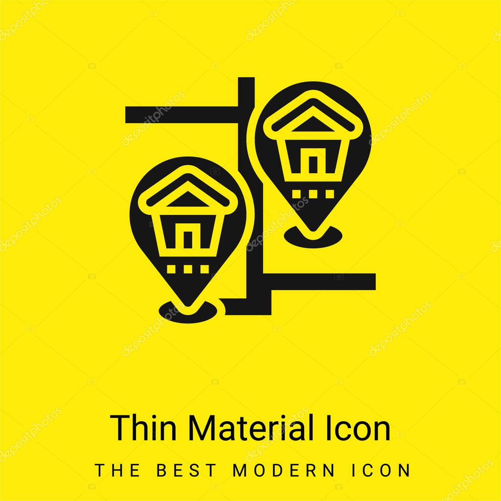 Bank minimal bright yellow material icon