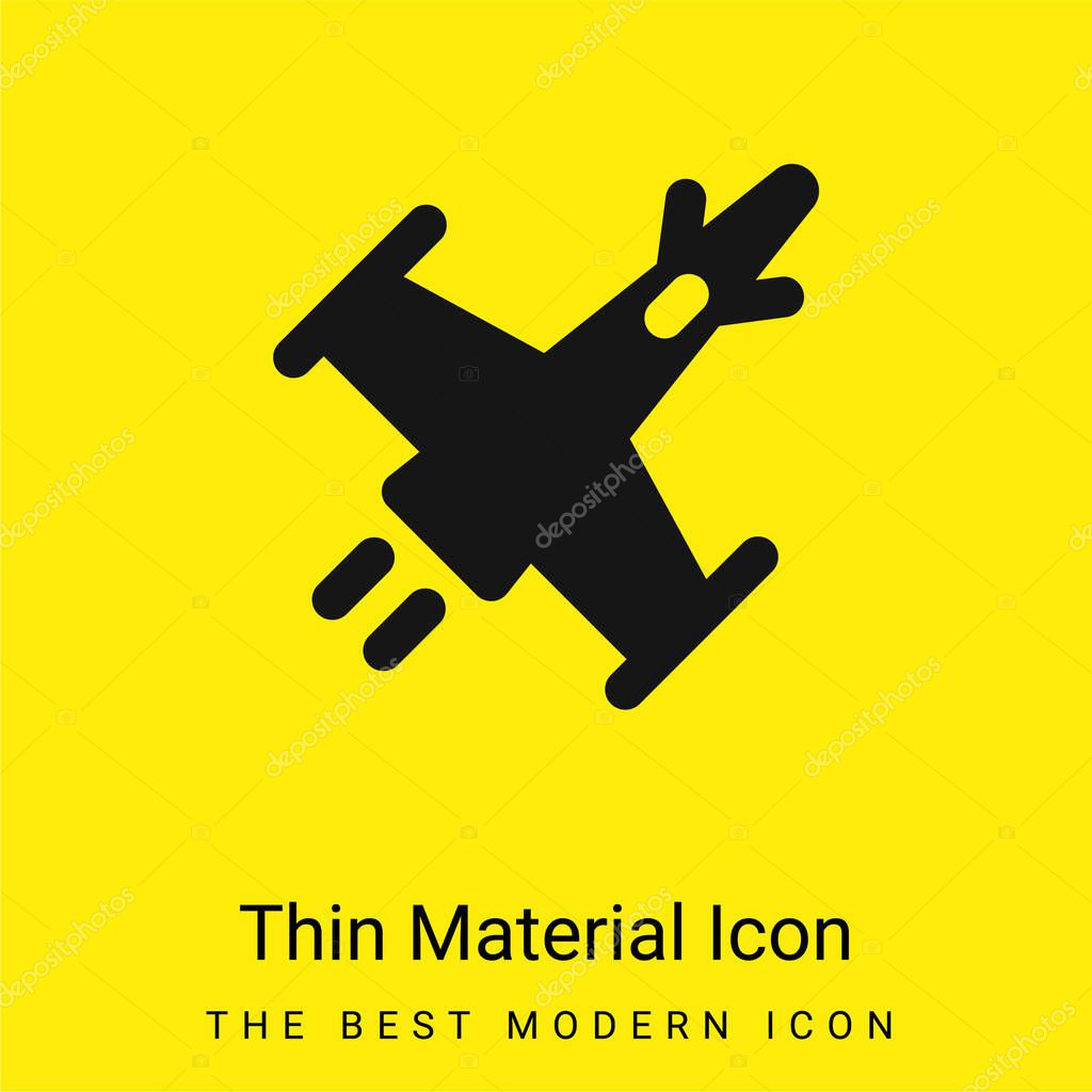 Attack Ship minimal bright yellow material icon