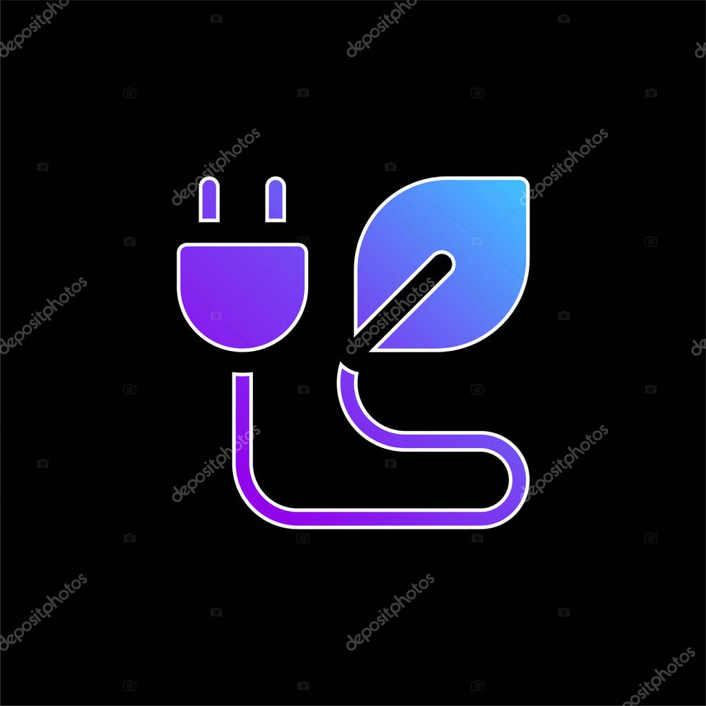 Bio Energy blue gradient vector icon