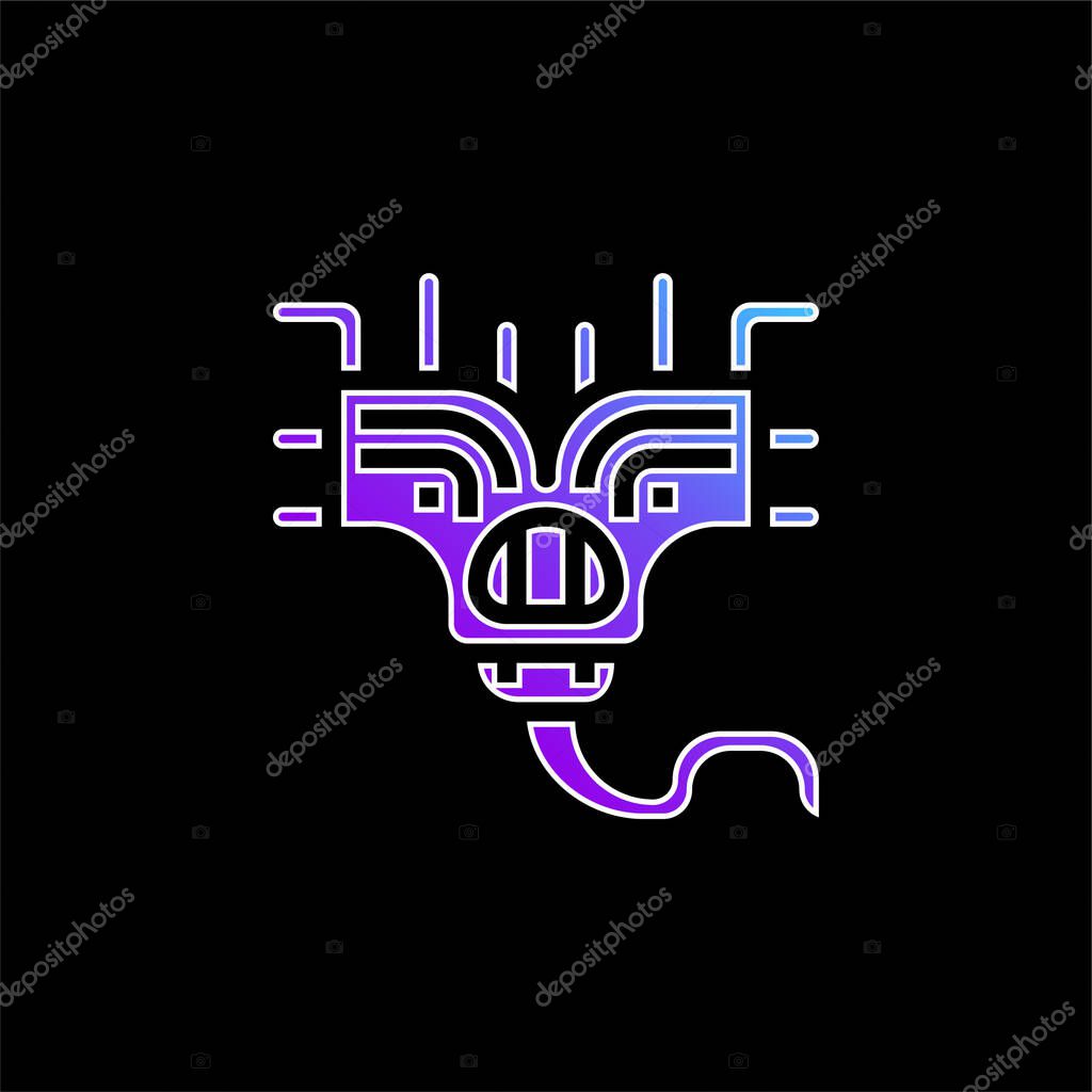 Alien blue gradient vector icon