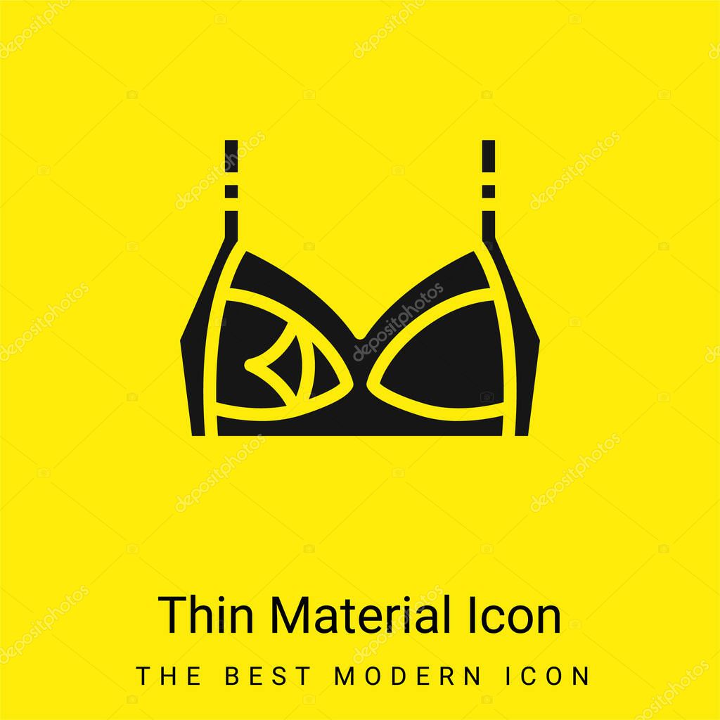Bra minimal bright yellow material icon