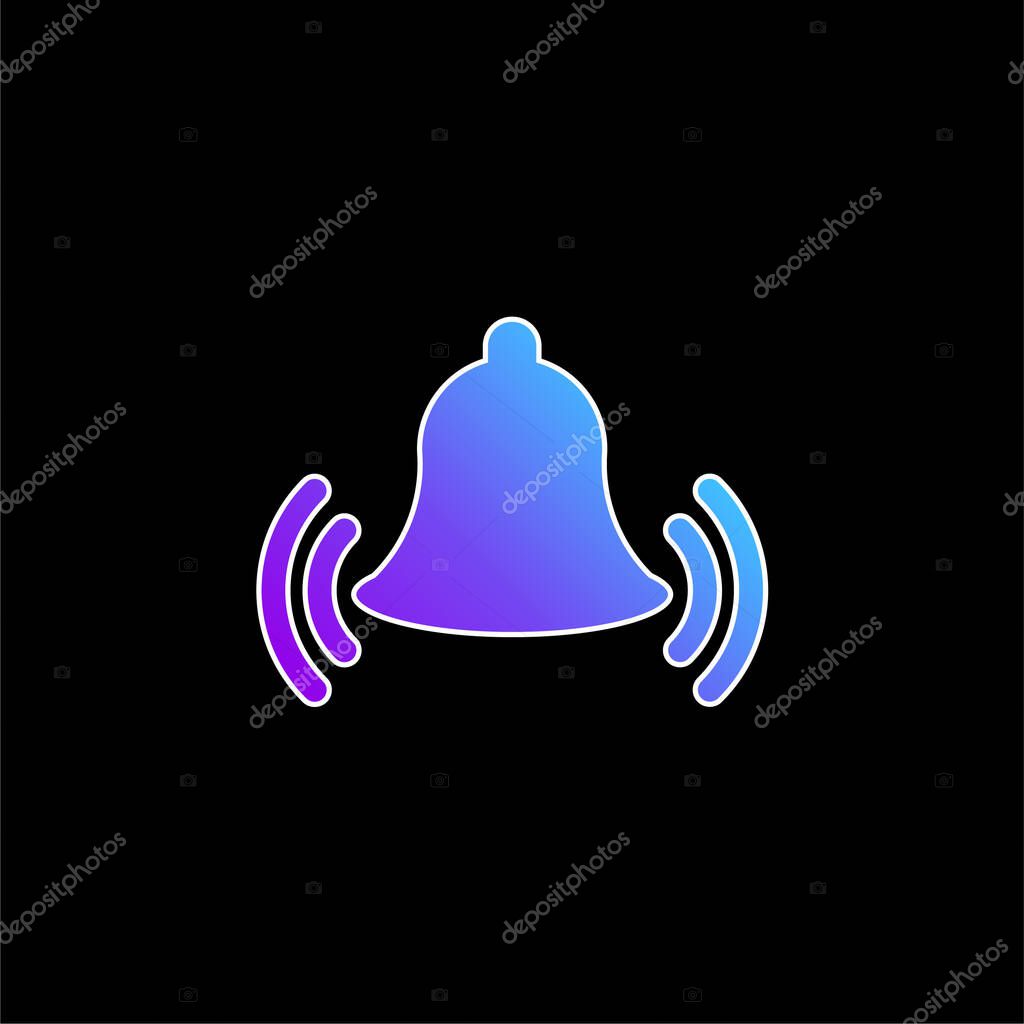 Alarm Bell Ringing blue gradient vector icon