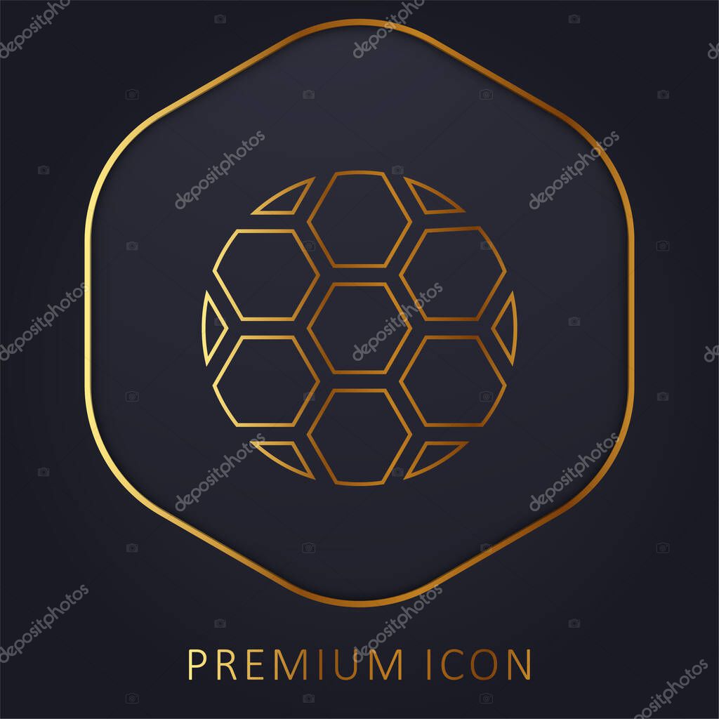 Ball golden line premium logo or icon