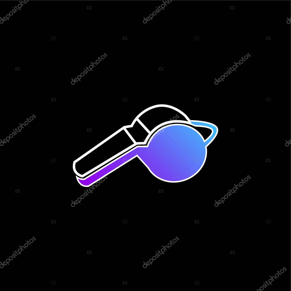 Black And White Whistle Variant blue gradient vector icon