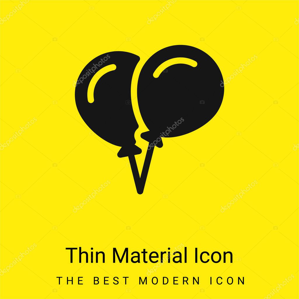 Balloons minimal bright yellow material icon