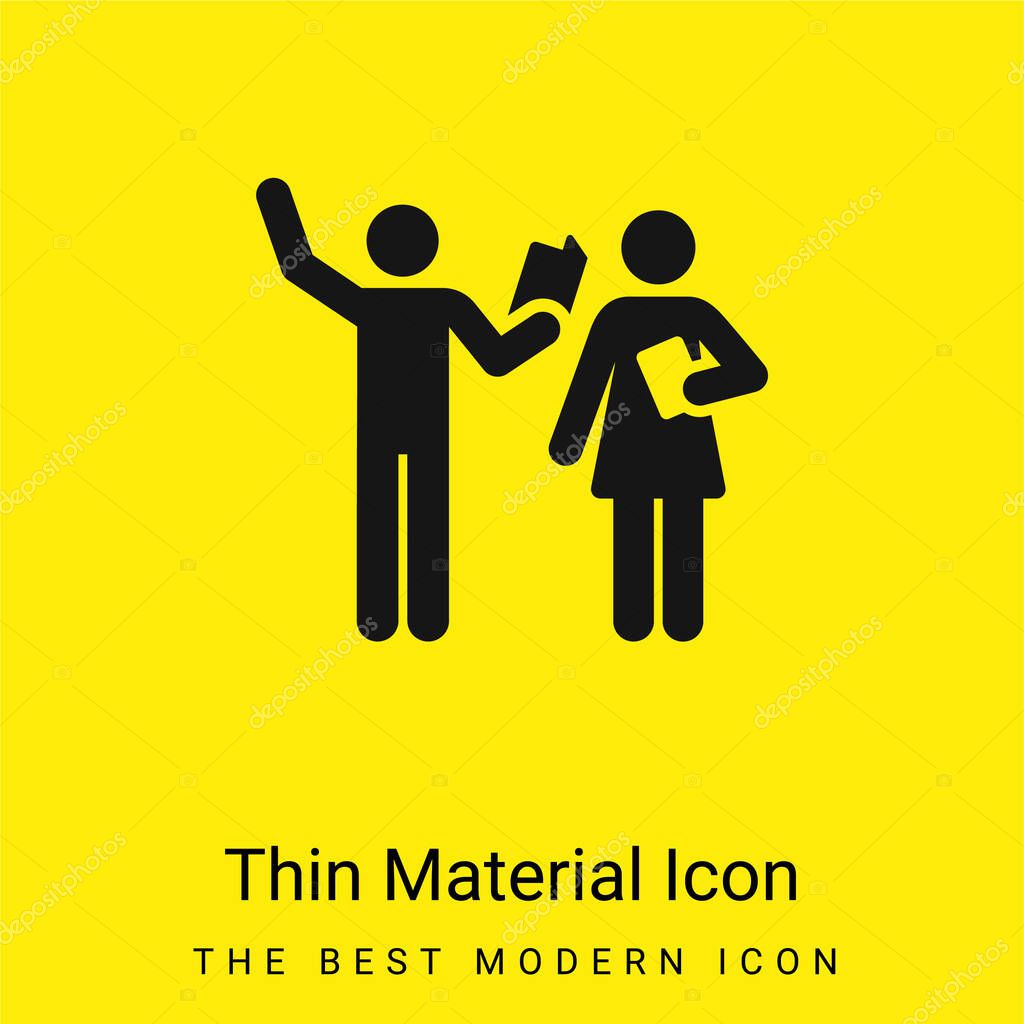 Acting Class minimal bright yellow material icon