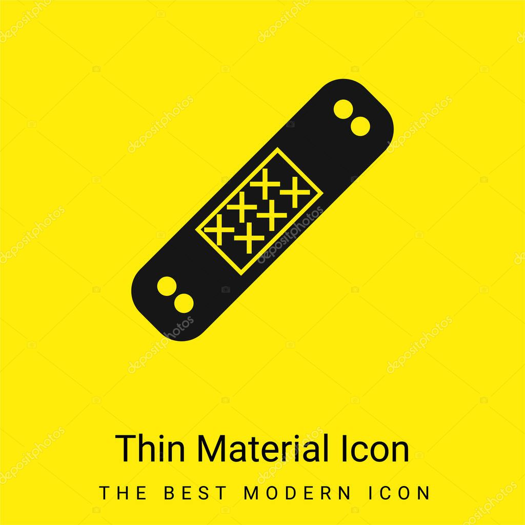 Band Aid minimal bright yellow material icon