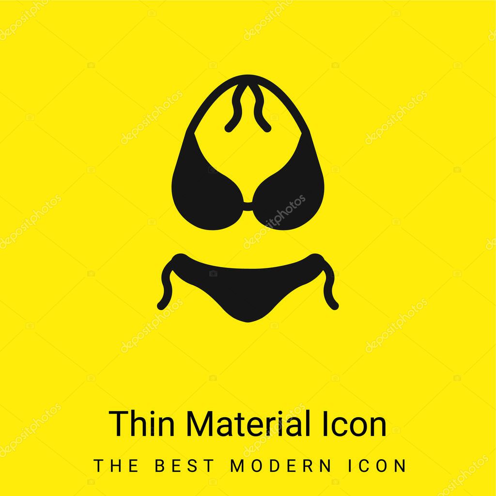 Bikini minimal bright yellow material icon