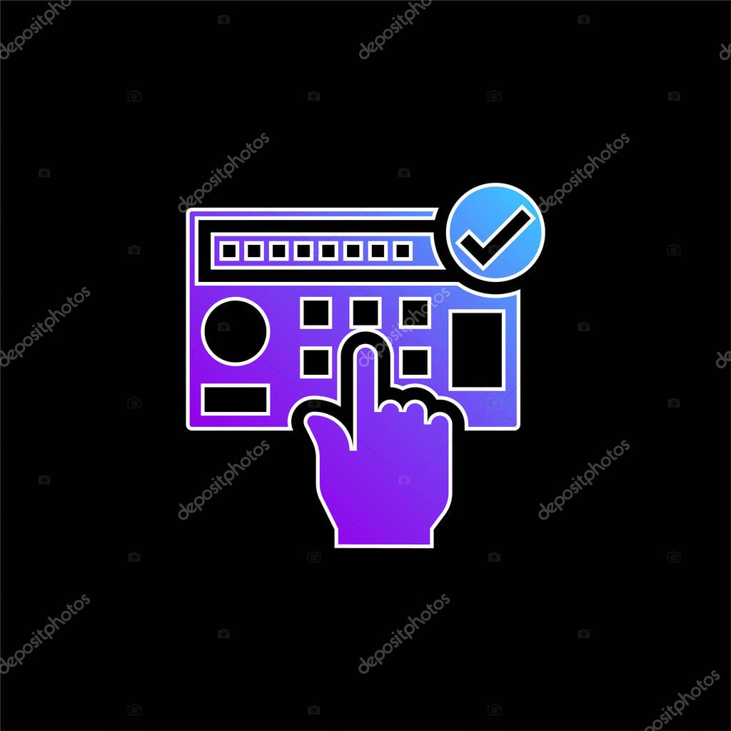 Alarm System blue gradient vector icon