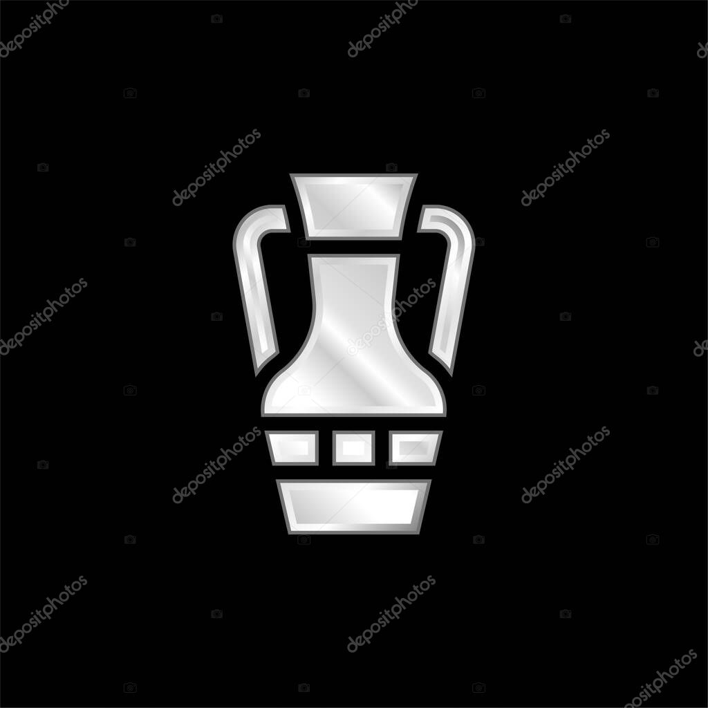 Amphora silver plated metallic icon