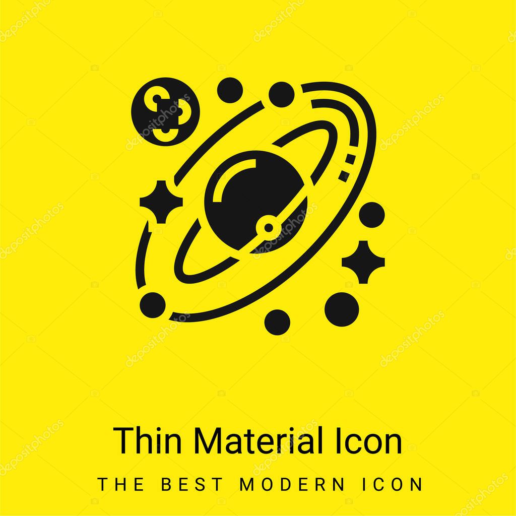 Astronomy minimal bright yellow material icon