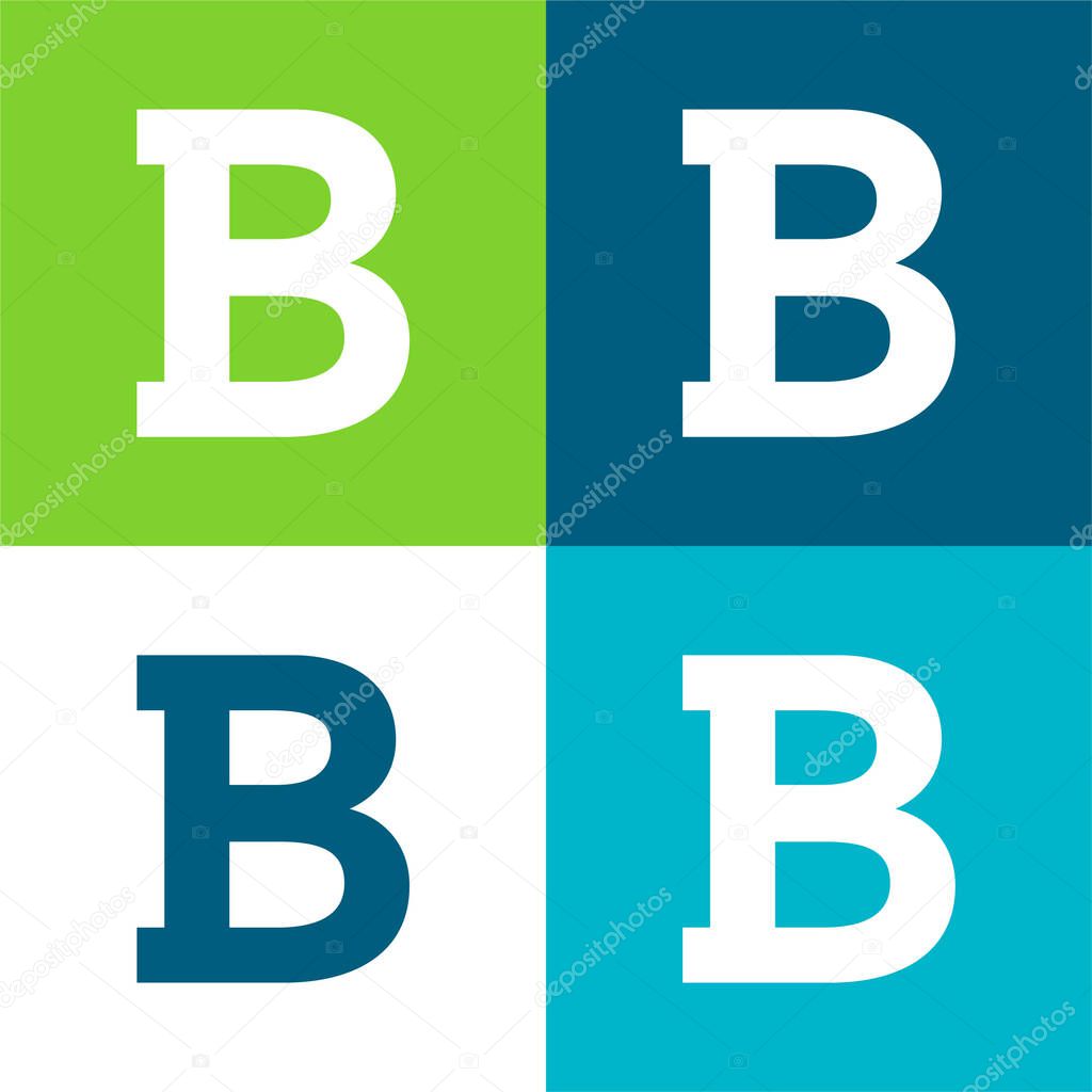 Bold Flat four color minimal icon set