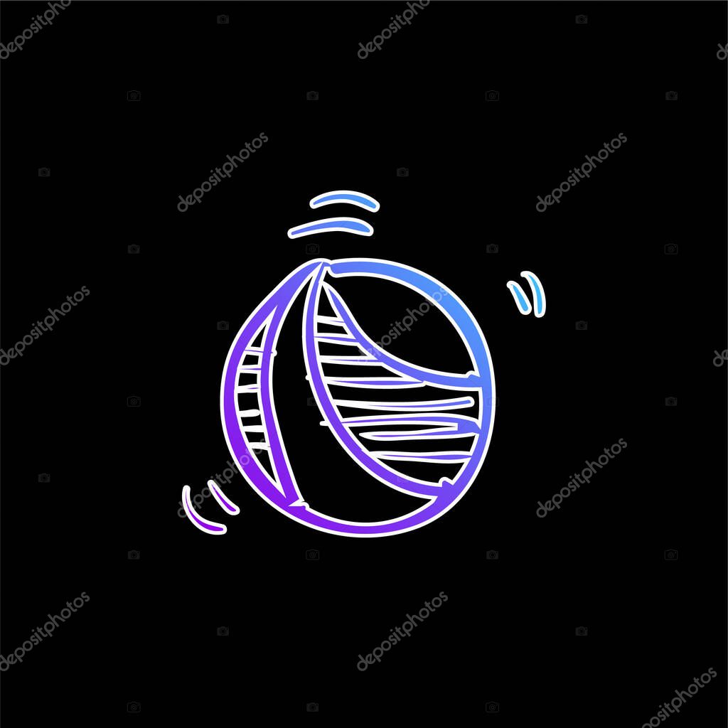 Bouncing Ball Toy blue gradient vector icon