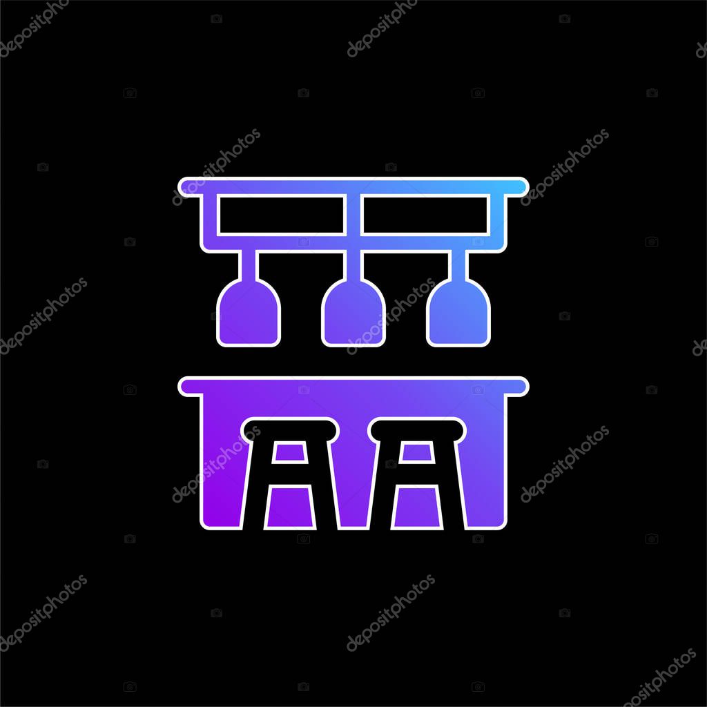 Bar Counter blue gradient vector icon