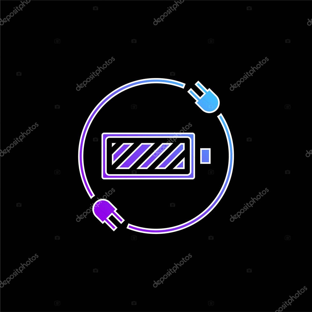 Battery Status blue gradient vector icon