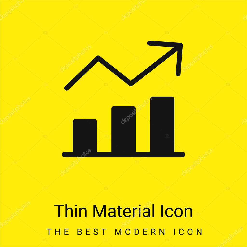 Analytics minimal bright yellow material icon