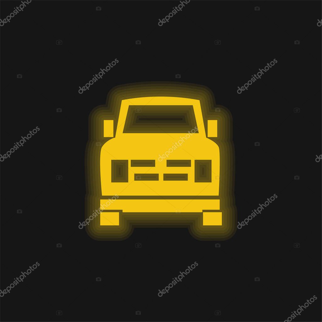 All Terrain yellow glowing neon icon