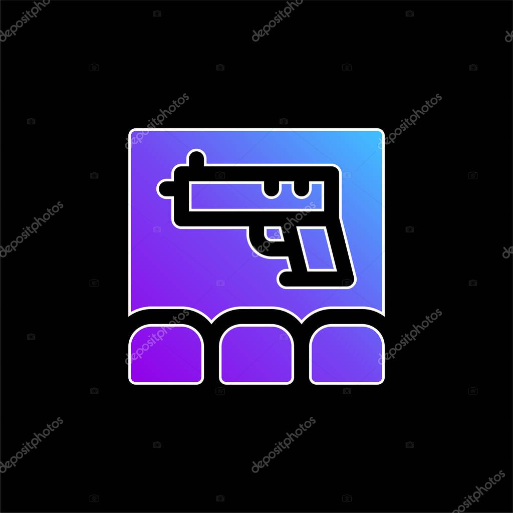 Action Movie blue gradient vector icon