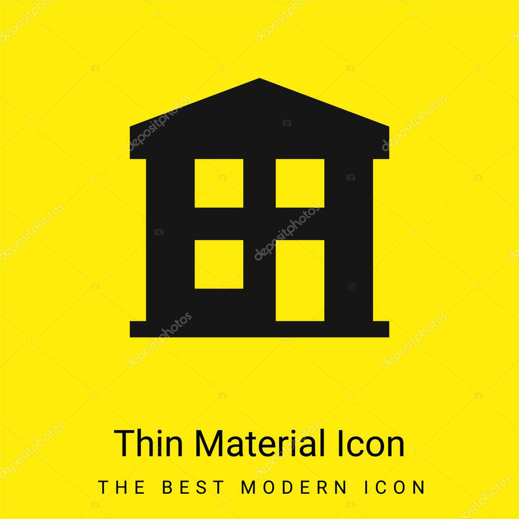 Apartment minimal bright yellow material icon