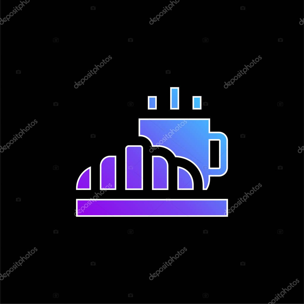 Breakfast blue gradient vector icon