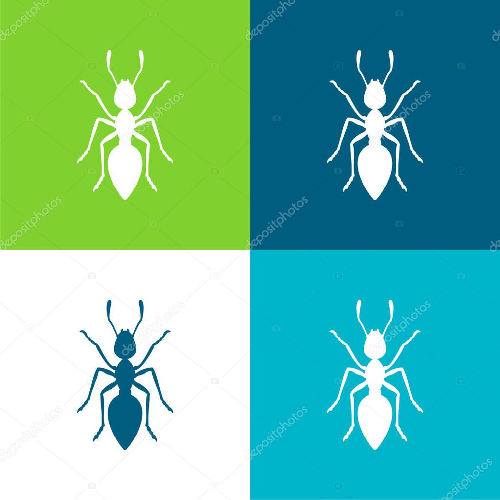Ant Flat four color minimal icon set