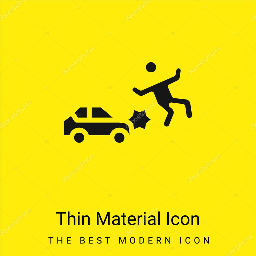 Accident minimal bright yellow material icon