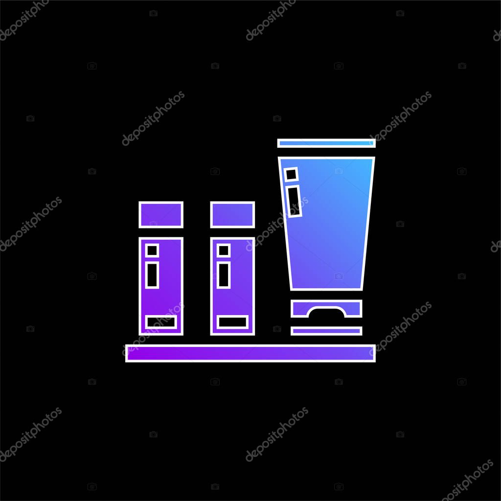 Amenities blue gradient vector icon