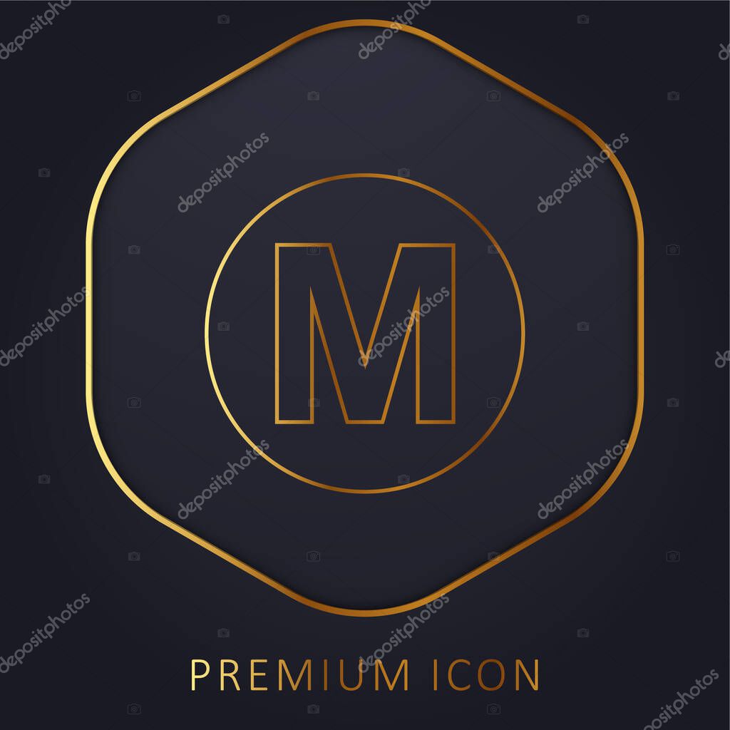 Baltimore Metro Logo Symbol golden line premium logo or icon